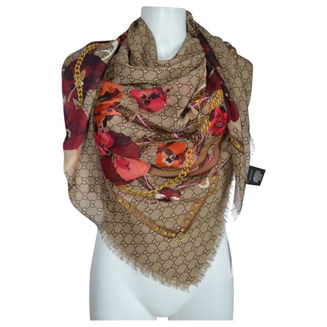 gucci purple scarf|gucci blooms scarf.